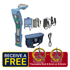 RadioDetection RD7200 Locator with Battery, Mains, Charger and Bag