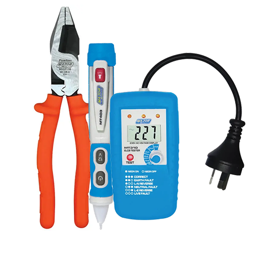 Major Tech FUSION-SET-1 | MT403 IP67 1000V AC NCV Detector + MT310 Socket ELCB Tester + ECCP110 Fusion 1000V Cross Cut Pliers