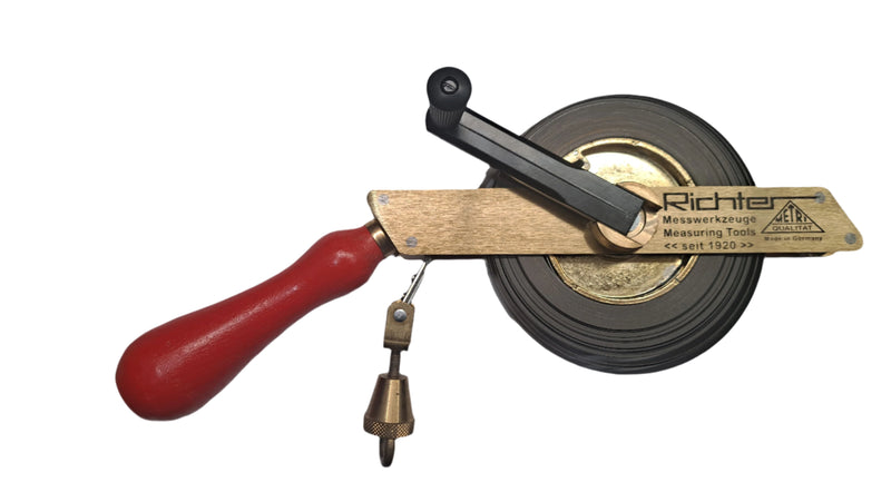 Richter 20m Tank Dipping Tape - Carbon Steel Tape - Brass Frame - Type 