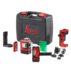 Leica Lino L6G-1, 3x360° Laser, Green Beam, Li-ion, Wall Mount, Rugged case+  RGR300-D mm Receiver