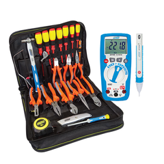 Major Tech MT25-COMBO-5 | TKC3-9 Electricians Tool Kit + MT25 600V AC/DC IP67 Compact Multimeter + MT402 1000V AC NCV Detector