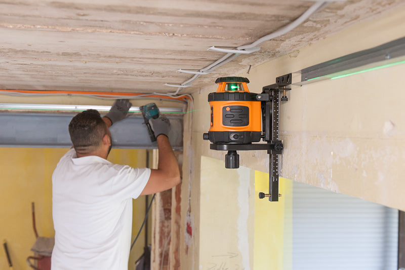 geo-FENNEL FLG 190A GREEN Rotating Laser Level with FR-DIST 30 Laser Receiver